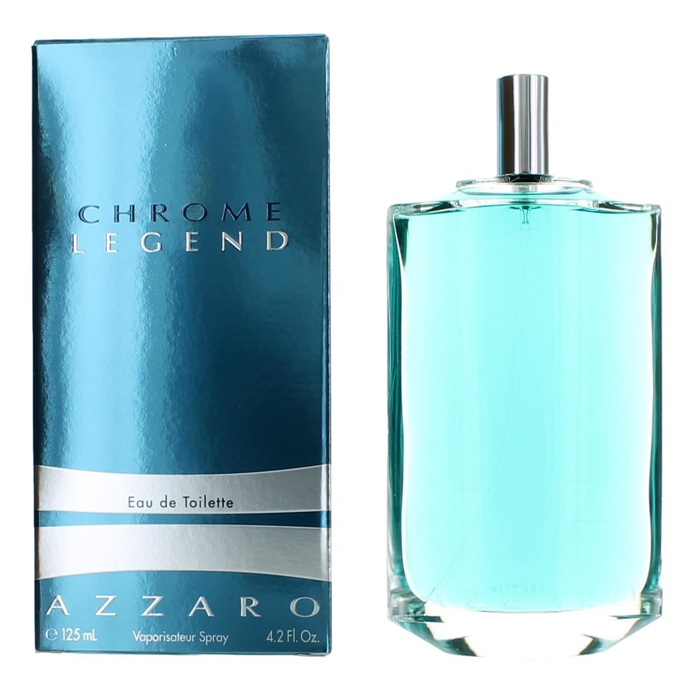 Bottle of Chrome Legend by Azzaro, 4.2 oz Eau De Toilette Spray for Men